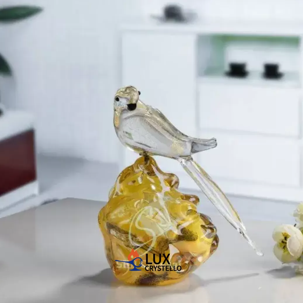 gold foil glass animal ornaments