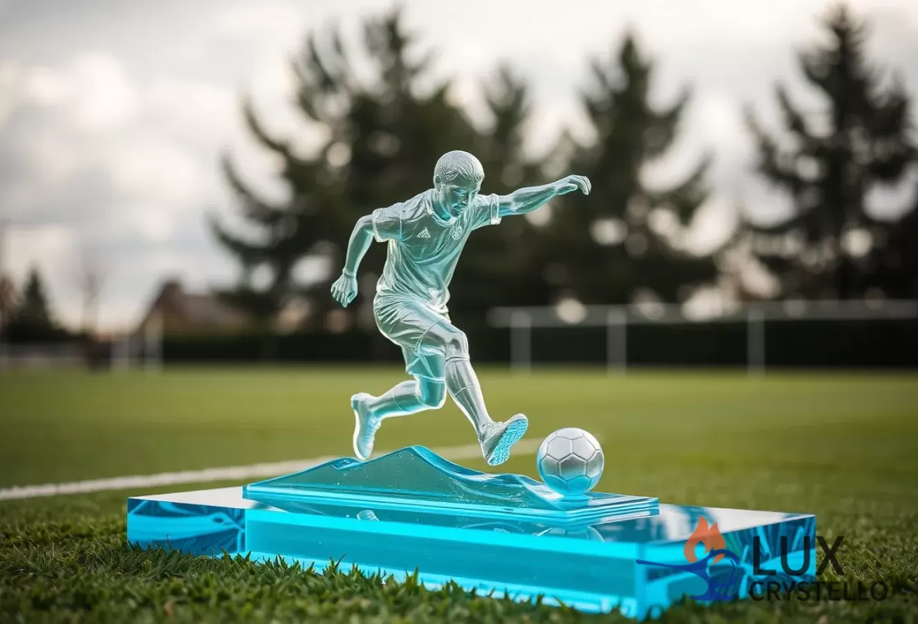 glass athlete memorial sculpture glass athlete memorial sculpture