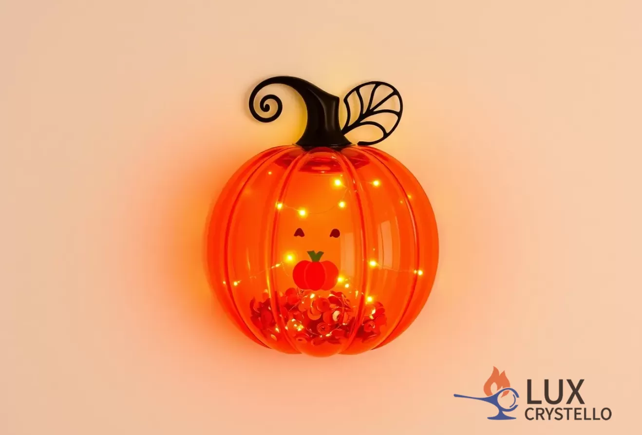 Halloween glass pumpkin lampshade