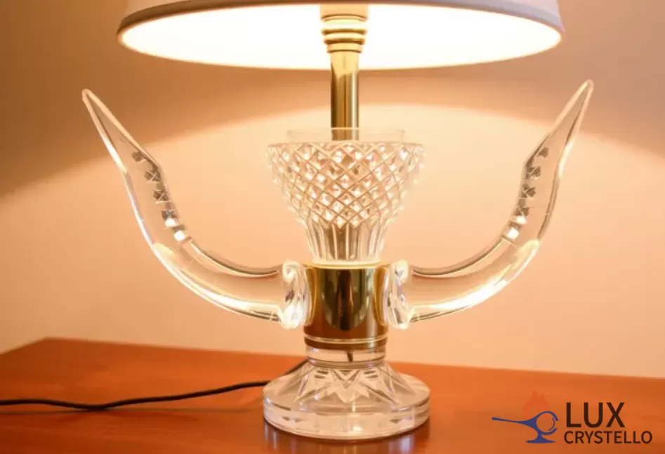 ox horn-shaped glass light rack