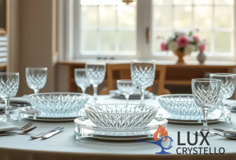 clear crystal serving pieces sets