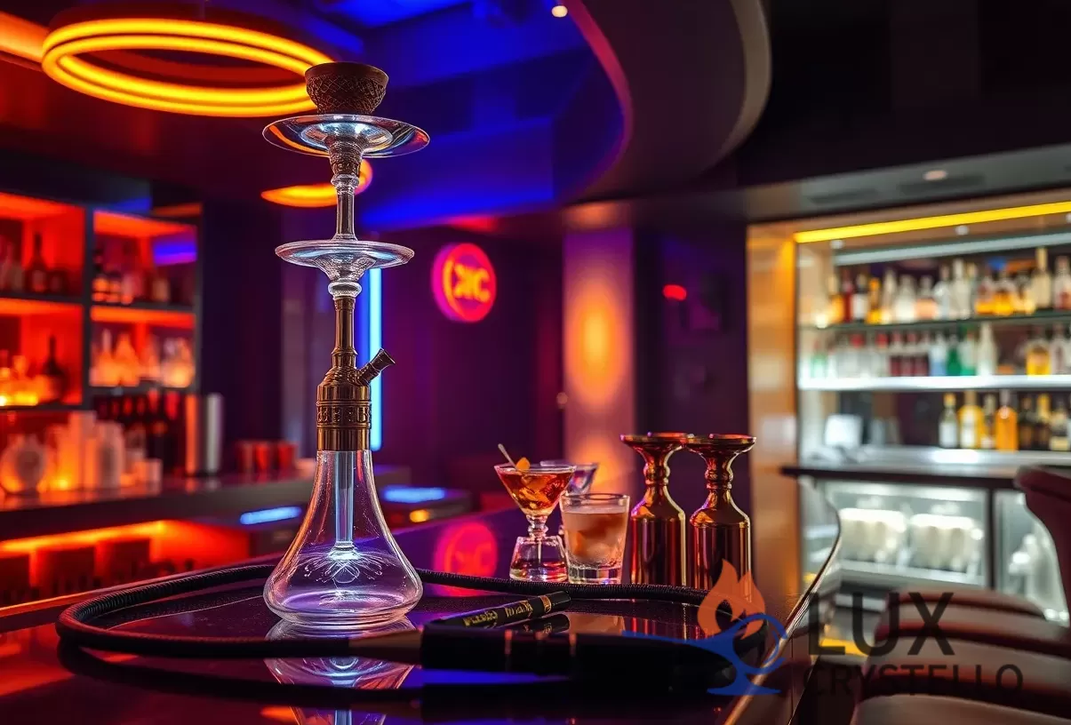 Elevating Bar Culture with a Blown Glass Hookah Set for Bar