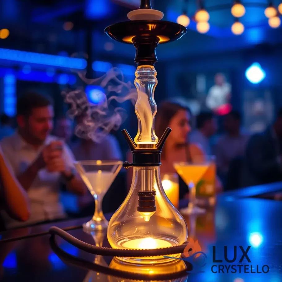 blown glass hookah set for bar