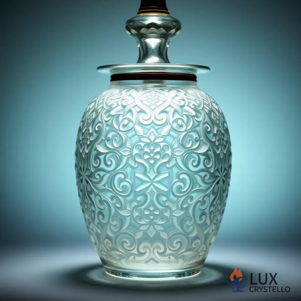 engraving patterns on hookah glass tank